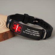 Gift For Mother,Gift For Father,Gift For Grandparents,Love - Emergency Medical Alert Band - Personalized Engraved Bracelet
