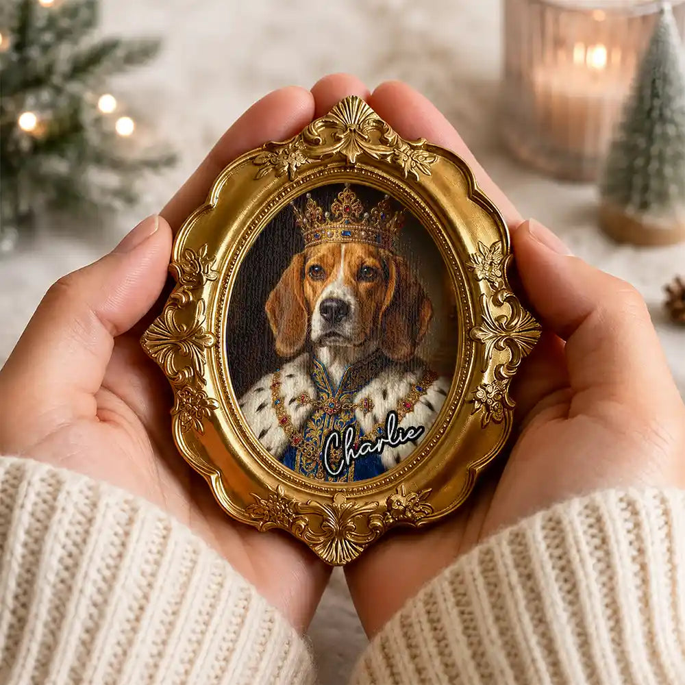 Art Design,Christmas,Custom Photo,Pet Lovers,Photo - Renaissance Royal Portrait,Playful - Gift For Pet Lovers - Personalized Custom Photo Royal Portrait Ornate Frame