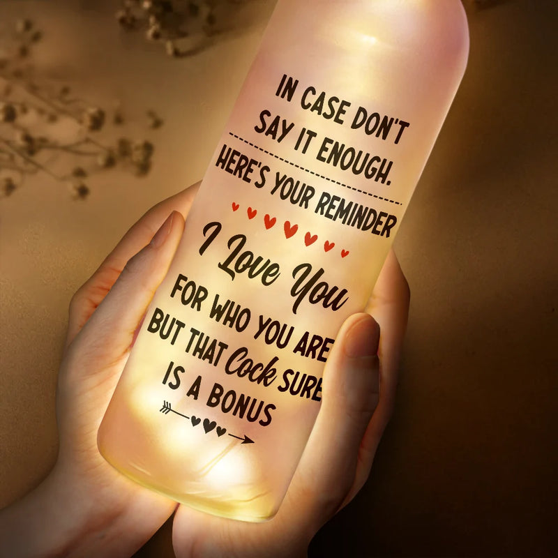 Kissing Couple I Love You Everyday Always Be By Your Side - Personalized Bottle Light