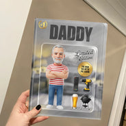 Gift For Husband,Gift For Yourself,Gift For Men,Gift For Father,Gift For Grandpa,Non-Eng,Photo - Toybox Figure,Playful - Custom Photo Toybox Figure Dad Grandpa Limited Edition - Personalized Vertical Rectangle Acrylic Plaque