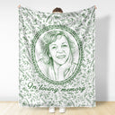 Art Design,Memorial Loved One,Cozy,Gift For Yourself,Memorial,Photo - Pencil Sketch - Remove BG - Custom Photo Pencil Sketch I'm Always With You Portrait Memorial Remembrance - Personalized Fleece Blanket, Sherpa Blanket