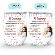 New Mom,Love,Gift For Mother - Custom Photo The World's Best Mommy Belongs To Me - Personalized Wine Tumbler