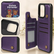 Gift For Girlfriend, Gift For Yourself, Gift For Women, Gift For Sisters, Gift For Sibling, Gift For Bestie, Happy - Sistas Forever - Personalized Leather Flip Wallet Phone Case