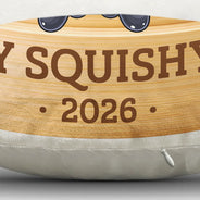 Christmas, Gift For Kids, Icon, Playful - Gift For Kid Squishy Lovers - Personalized Name & Year Dumpling Squishy Merry Squishmas Pillow