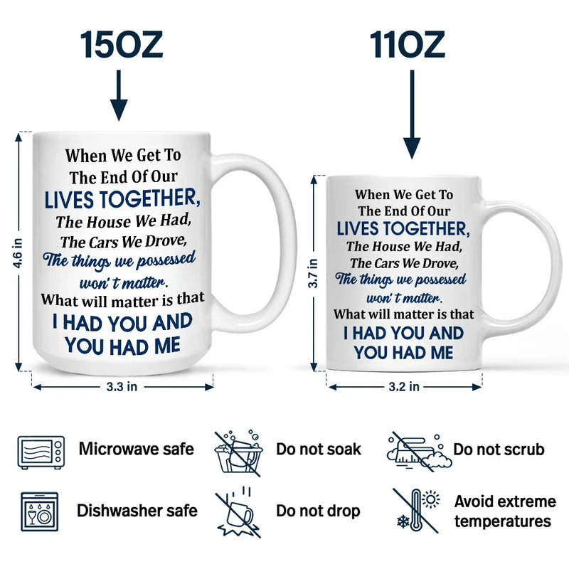 Gift For Couples,Gift For Wife,Gift For Husband,Gift For Boyfriend,Gift For Girlfriend,Funny,Old Couples - Custom Photo Starry Night Couple When We Get To The End Of Our Lives Together - Personalized Mug