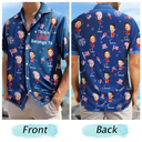Independence Day,Summer,Gift For Grandpa,Top Market,Humorous,Icon,Cut-Face Photo - Custom Photo Stars & Stripes This Grandpa Belongs To Kids - Personalized Hawaiian Shirt