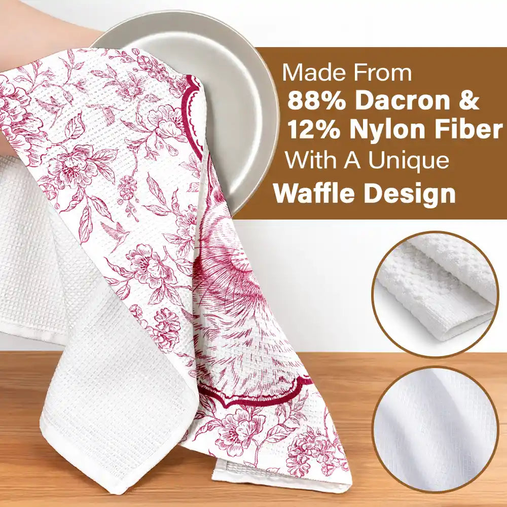 Happy, Dog Lovers, Pet Lovers, Cat Lovers - Custom Photo Pencil Sketch Dog Cat Pet Portrait Toile - Personalized Kitchen Towel