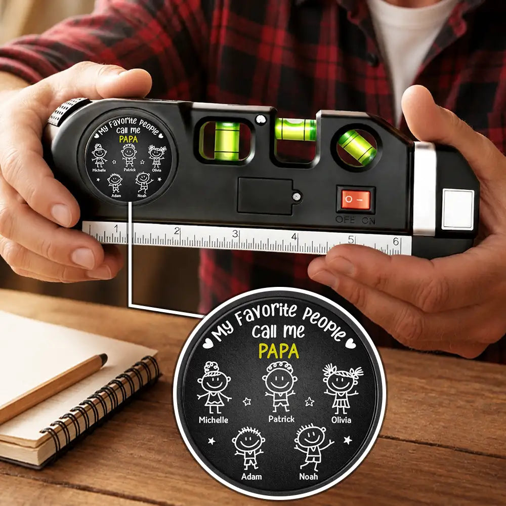 Gift For Men,Gift For Father,Gift For Boyfriend,Gift For Couples,Gift For Husband,Gift For Grandpa,Gift For Uncle,Non-Eng,Icon,Adorable - This Awesome Grandpa Belongs To Gift For Men Grandfather Daddy Uncle - Personalized Laser Level Tool
