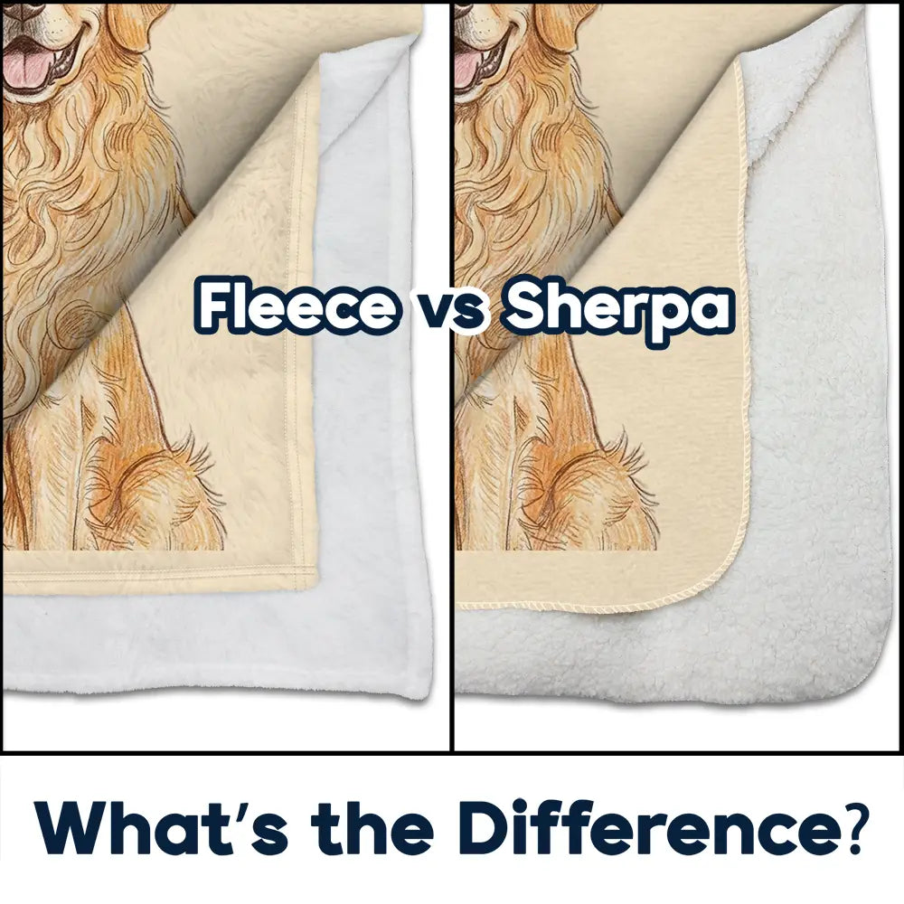 Custom Photo,Art Design,Pet Lovers,Top Market,Playful,Photo - Colored Pencil  - Custom Photo Colored Pencil Sketch Dog Cat Pet Portrait - Personalized Fleece Blanket, Sherpa Blanket