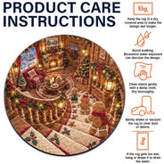 Top Market,Playful,Christmas,Family,Icon - Santa Gingerbread Elf Gnome Christmas Theme Faux Quilt Effect Gift Home Decor For Family - Personalized Custom Shaped Rug