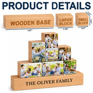 Family,Gift For Women,Gift For Men,Gift For Uncle,Gift For Mother,Gift For Aunt,Gift For Grandpa,Gift For Father,Gift For Grandparents - Custom Photo Family Together - Personalized Wooden Stacking Photo Blocks