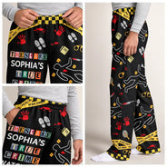 Christmas, Custom Text, Gift For Women, Gift For Yourself, Gifts For Her, Happy - Gift For True Crime Lovers - Personalized Binge Watching Pajama Pants
