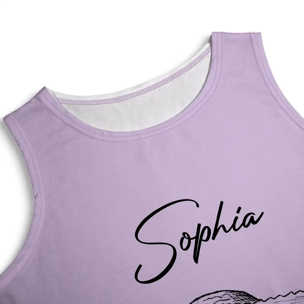 Custom Photo,Beach,Art Design,Summer,Pet Lovers,Playful,Photo - Pencil Sketch - Remove BG - Custom Photo Pencil Sketch Woman Dog Cat Funny Portrait - Personalized Sleeveless Tank Dress