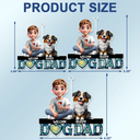 Dog Lovers,Dog Mom,Dog Dad,Happy - Dog Mom Dog Dad 3D Effect - Personalized Acrylic Car Hanger