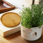 New Mom,Love,Gift For Mother,Photo,Sentimental - Custom Photo The World's Best Mommy Belongs To Me - Personalized Ceramic Plant Pot