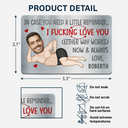 Gift For Couples,Gift For Wife,Gift For Husband,Gift For Boyfriend,Gift For Girlfriend,Funny - Custom Photo I F*cking Love You Either Way Works Funny Couple - Personalized Aluminum Wallet Card