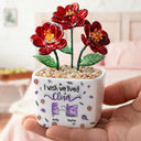 Top Market,Sentimental,Gift For Bestie,Long Distance,Icon - I Wish We Lived Closer Long Distance - Personalized Glass Flower Plant Pot
