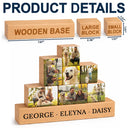 Pet Lovers,Pet Mom,Pet Dad,Pet Couple,Dog Lovers,Dog Mom,Dog Dad,Dog Couple,Cat Lovers,Cat Mom,Cat Dad,Cat Couple - Custom Photo Cute Dog Cat For Pet Lover - Personalized Wooden Stacking Photo Blocks