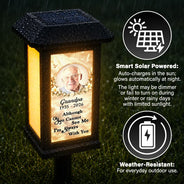 Christmas,Custom Photo,Family,Memorial,Memorial Loved One,Sympathetic,Upload Full Photo - Memorial Sympathy Gifts - Personalized Custom Photo Forever In Our Hearts Solar Garden Light