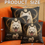 Art Design,Custom Photo,Indoor Decor,Pet Lovers,Photo - Moon Pet ,Playful - Gift For Dog Lovers - Personalized Custom Photo Moonlight Night Sky Portrait Pillow