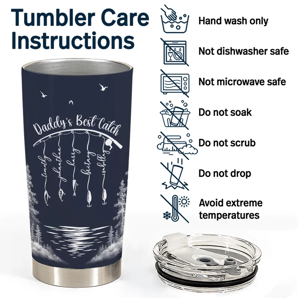 Gift For Father,Gift For Grandpa,Fishing,Non-Eng,Icon,Proud - Reel Cool Dad Grandpa - Personalized Tumbler