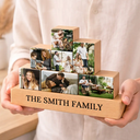Family,Gift For Women,Gift For Men,Gift For Uncle,Gift For Mother,Gift For Aunt,Gift For Grandpa,Gift For Father,Gift For Grandparents - Custom Photo Family Together - Personalized Wooden Stacking Photo Blocks