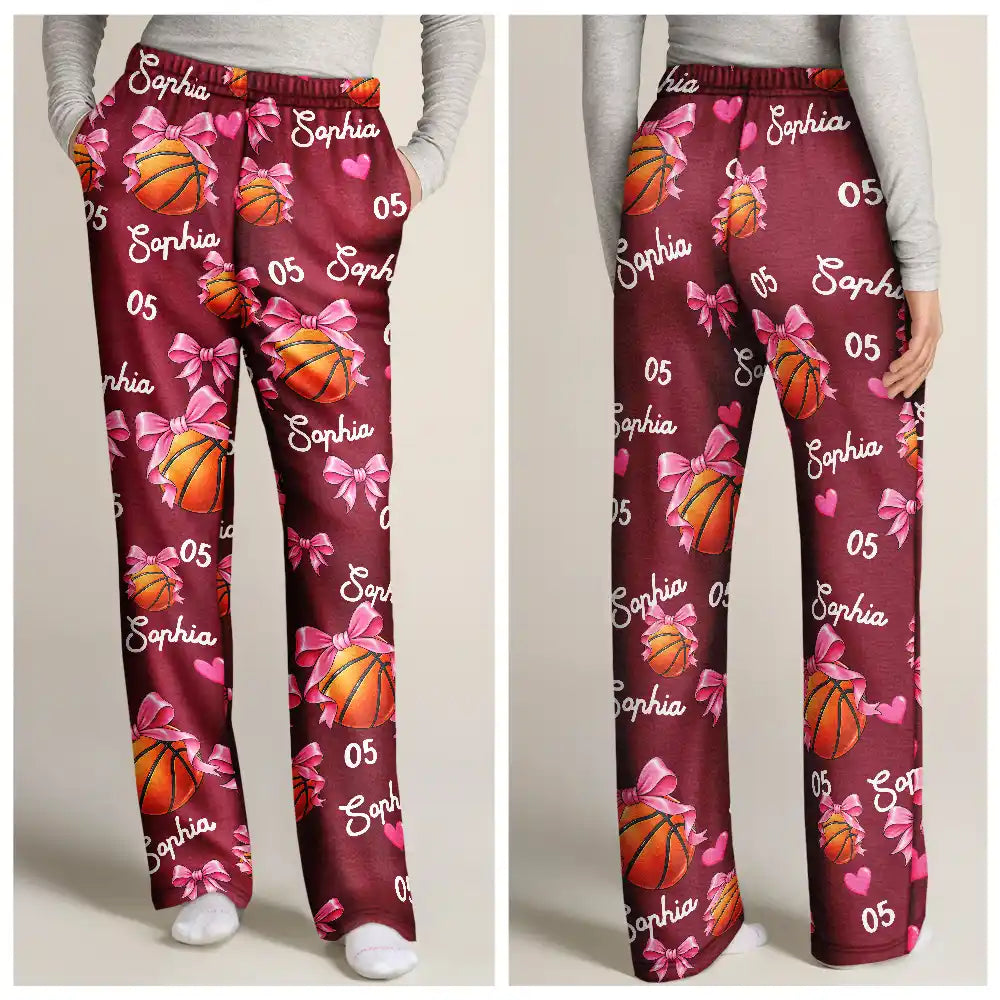 Christmas, Gift For Mother, Gifts For Her, Happy, Icon, Mom - Children, Softball - Christmas Gift For Sports Lovers - Personalized Coquette Bow Star Lightning Pajama Pants