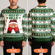 Christmas,Gift For Couples,Gift For Him,Gift For Husband,Humorous,Icon,Top Market - Funny Christmas Gift For Husband Boyfriend - Personalized Jingle My Bells Unisex Ugly Sweater