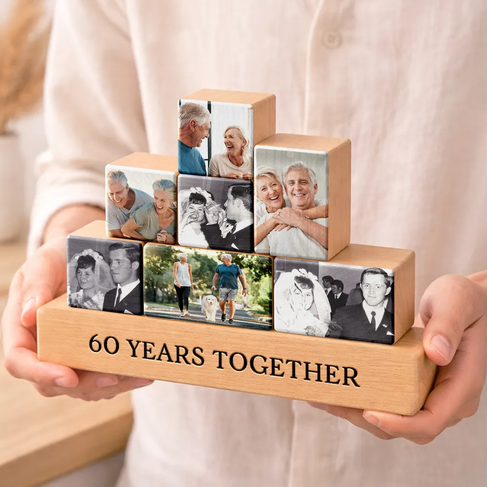 Gift For Couples,Gift For Husband,Gift For Wife,Gift For Boyfriend,Gift For Girlfriend,Love - Custom Photo Couple You And Me We Got This - Personalized Wooden Stacking Photo Blocks