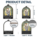 Dog Lovers,Dog Mom,Dog Dad,Pet Lovers,Happy,Cat Lovers,Cat Mom,Cat Dad - A Girl And Her Dog A Bond That Can't Be Broken Woman Man Hug Pet - Personalized Window Hanging Suncatcher Ornament