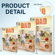 Gift For Husband,Gift For Yourself,Gift For Men,Gift For Father,Sport Dad,Dad's Hobby,Grandpa's Hobby,Baseball,Non-Eng,Photo - Toybox Figure,Playful - Custom Photo Toybox Figure Baseball Dad Grandpa Limited Edition - Personalized Custom Shaped Acrylic Plaque