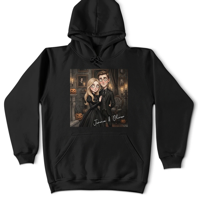 Art Design,Playful,Halloween,Family,Photo - Gothic Portrait Art - Custom Photo Gothic Portrait Art Family Bestie Pet Lovers - Personalized T Shirt