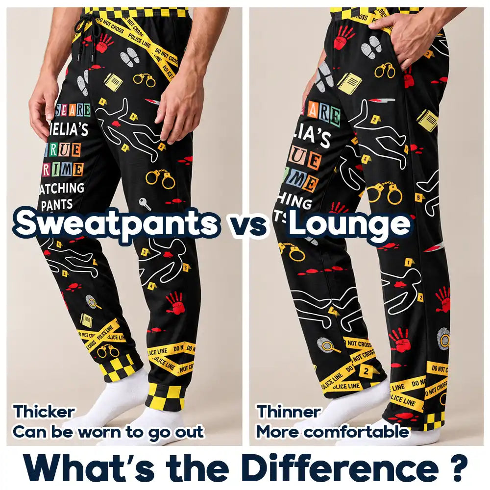 Christmas, Custom Text, Gift For Women, Gift For Yourself, Gifts For Her, Happy - Gift For True Crime Lovers - Personalized Binge Watching Pajama Pants