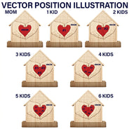 Gift For Mother,Love,Gift For Grandma - Mom You Are The Heart Of Our Family - Personalized Custom Shaped Wooden Puzzle
