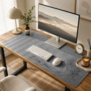 Dad - Children,Cat Dad,Dog Dad,Pet Dad,Gift For Father,Gift For Grandpa,Non-Eng,Photo - Faceless Portrait,Sentimental - Custom Photo Faceless Portrait Best Dad Papa Ever We Love You - Personalized Leather Desk Mat