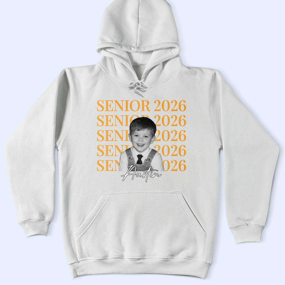 Graduation, Gift For Mother, Happy, Funny - Custom Photo Childhood Senior Mom - Personalized T Shirt