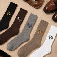 Top Market, Gift For Men, Gift For Yourself, Confident, Monogram - Monogram Vintage Monogram Initial Name - Personalized Embroidered Socks