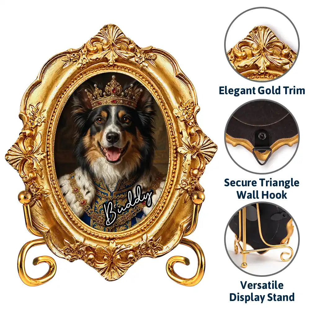 Art Design,Christmas,Custom Photo,Pet Lovers,Photo - Renaissance Royal Portrait,Playful - Gift For Pet Lovers - Personalized Custom Photo Royal Portrait Ornate Frame