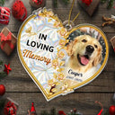 Christmas,Memorial,Family,Pet Lovers - Custom Photo Memorial The Moment Your Heart Stopped - Personalized Custom Shaped Acrylic Ornament