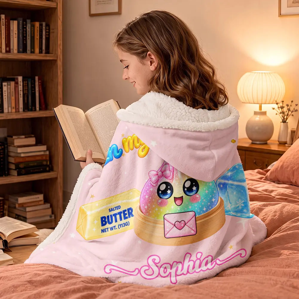 Christmas,Gift For Kids,Icon,Playful - Christmas Gift For Girls Squishy Lover - Personalized Name The Year Of Squishy Hunting Wearable Hooded Blanket
