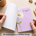 Cozy, Gift For Yourself, Icon - Birth Flower And Name - Personalized Notepad