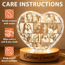 Family,Gift For Couples,Parents,Gift For Grandparents,Gift For Bestie,Pet Lovers,Love - Custom Photo Family Couple Bestie Pet - Personalized Crystal Heart Shaped Lamp