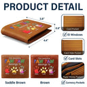 This Awesome Daddy Belongs To - Personalized Leather Wallet