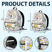 Back To School,Gift For Kids - Custom Photo Kid Can Be Anything - Personalized Canvas Backpack