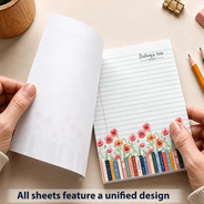 Cozy,Reading,Gift For Yourself,Gift For Women,Icon - Where Birth Flowers Bloom For Book Lovers - Personalized Notepad