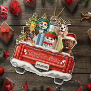 Dog Lovers, Christmas, Funny, Pet Lovers - Have Yourself A Furry Little Christmas - Personalized Custom Shaped Acrylic Ornament