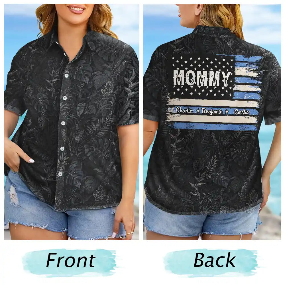 Gift For Father,Gift For Grandpa,Independence Day,Custom Text,Confident - Stars & Stripes US Flag American Dad Grandpa - Personalized Hawaiian Shirt