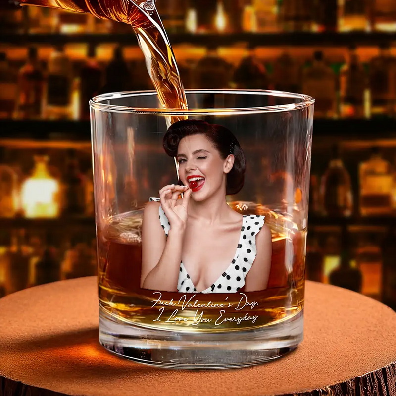 Gift For Couples,Gift For Husband,Gift For Wife,Gift For Boyfriend,Gift For Girlfriend,Love - Custom Photo Wife Girlfriend Sexy Photo - Personalized Whiskey Glass
