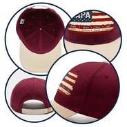 Gift For Father,Gift For Grandpa,Independence Day,Custom Text,Confident - Stars & Stripes US Flag American Dad Grandpa - Personalized Two Tone Cap