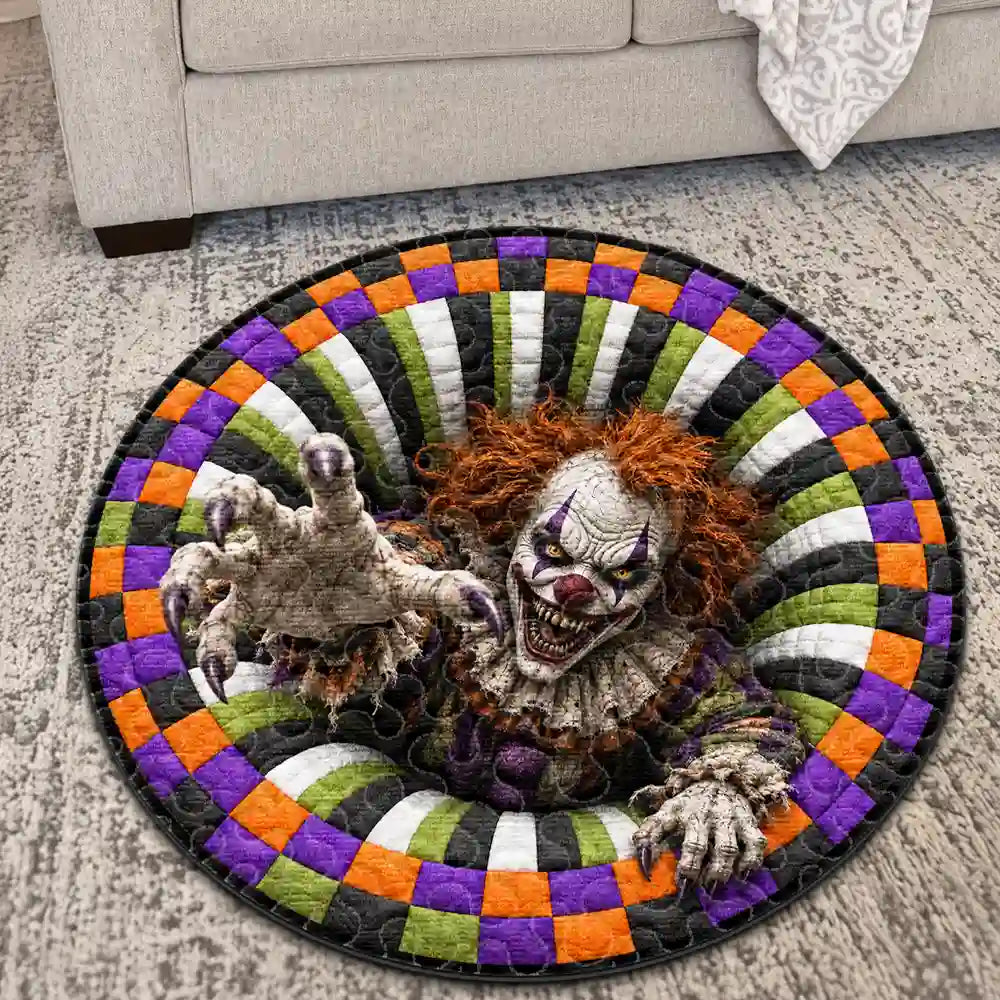 Top Market,Humorous,Halloween,Gift For Yourself,Icon - Halloween 3D Effect Skeleton Witch Horor Vortex Quilted Doormat - Personalized Custom Shaped Rug